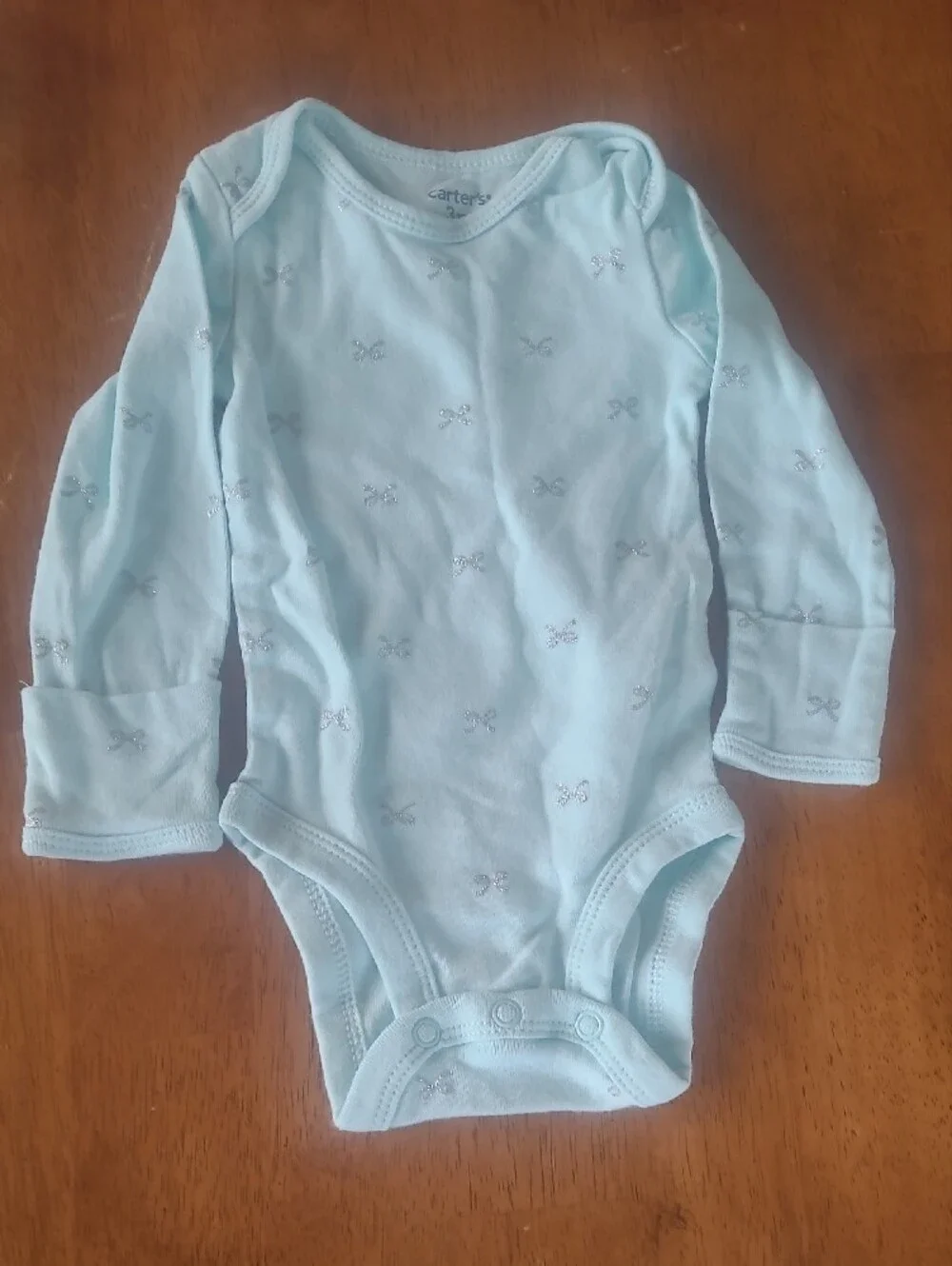 Set of 3 Baby Bodysuits in White With Words, Light Gray/White & Light Blue